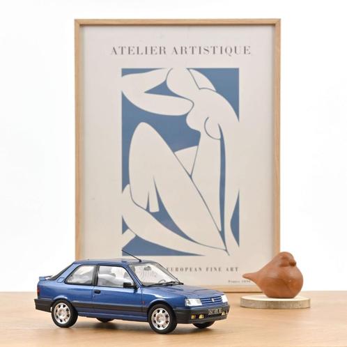 Peugeot 309 GTi 16 1991 Miami Blue 1:18, Hobby en Vrije tijd, Modelauto's | 1:18, Nieuw, Auto, Norev, Ophalen of Verzenden