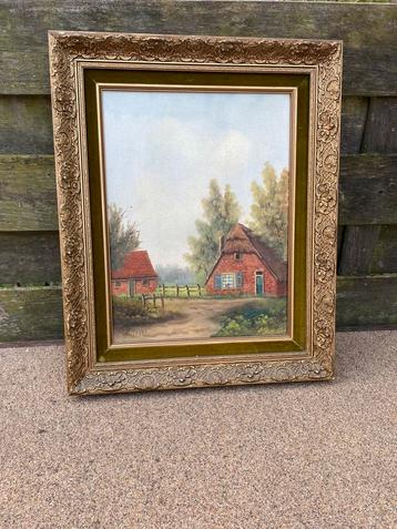 Een antiek schilderij beschikbaar voor biedingen