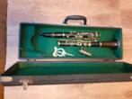 Oude BRILLANT klarinet met houtlook voorkant, Ophalen of Verzenden, Gebruikt, Overige materialen, Met koffer