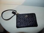 Coach lak portemonnee clutch monogram print goud merk erop, Verzenden, Zo goed als nieuw, Zwart, Avondtasje