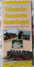 Folder - Dienstregeling 1992 - Veluwsche Stoomtrein Maatscha, Verzamelen, Spoorwegen en Tramwegen, Ophalen, Zo goed als nieuw