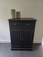 Mooie brocante meidenkast kastje kast  mat zwart, Huis en Inrichting, Ophalen, Gebruikt