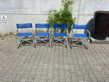 Campingstoel - Blauw - Inklapbaar - 4 stuks beschikbaar voor biedingen