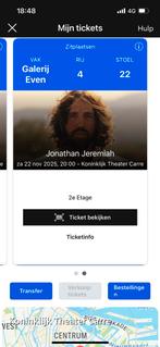 Jonathan jeremiah vanavond!, Tickets en Kaartjes, Twee personen