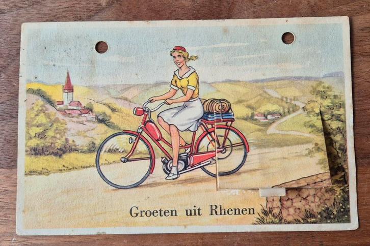 Oude kaart: Groeten uit Rhenen, Verzamelen, Ansichtkaarten | Nederland, Ophalen of Verzenden