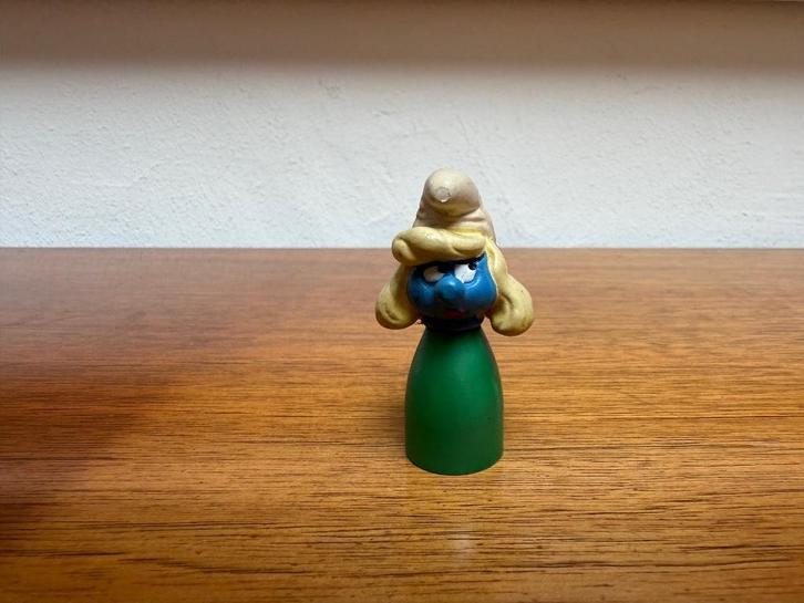 Groene pion Smurfin, Verzamelen, Smurfen, Gebruikt, Poppetje, Figuurtje of Knuffel, Overige Smurfen, Ophalen of Verzenden