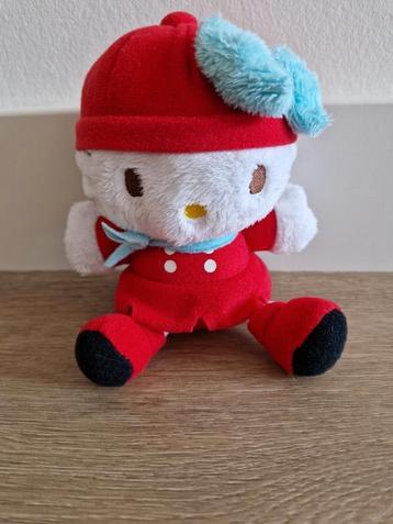 Knuffel Hello Kitty rood blauw wit sjaal poes kat K9365 beschikbaar voor biedingen