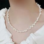 Handgemaakte parelketting, Sieraden, Tassen en Uiterlijk, Kettingen, Ophalen of Verzenden, Nieuw, Zilver