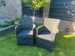 2 tuinstoelen , tuin fauteuils met kussen, Tuin en Terras, Tuinstoelen, Ophalen of Verzenden, Zo goed als nieuw, Kunststof