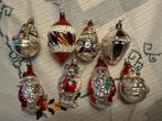 8 mooie oude kerst ornamenten van glas, Ophalen, Zo goed als nieuw