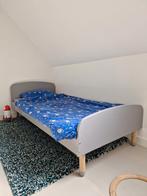 Flexa Dots eenpersoonsbed grijs, Ophalen, 180 cm of meer, 85 tot 100 cm