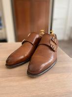 Santoni Double Monk Cognac Maat 9, Bruin, Ophalen of Verzenden, Santoni, Gespschoenen
