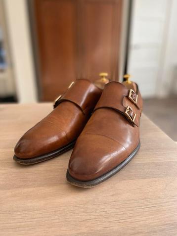 Santoni Double Monk Cognac Maat 9 beschikbaar voor biedingen