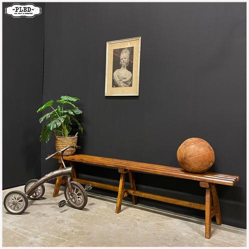 Mooi oud bankje Halbankje Gymbankje, Antiek en Kunst, Curiosa en Brocante, Ophalen