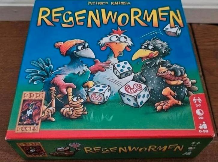 Regenwormen uit 2019- 999games- Ook Verzenden, Hobby en Vrije tijd, Gezelschapsspellen | Overige, Ophalen