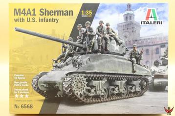  Italeri 1/35 M4A1 Sherman with US Infantry beschikbaar voor biedingen