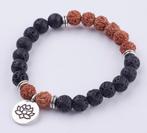 Armband Lotus van lava en bodhi-beads - maat naar wens, Sieraden, Tassen en Uiterlijk, Armbanden, Info.adorabeads@gmail.com, Want 18 Hoogvliet