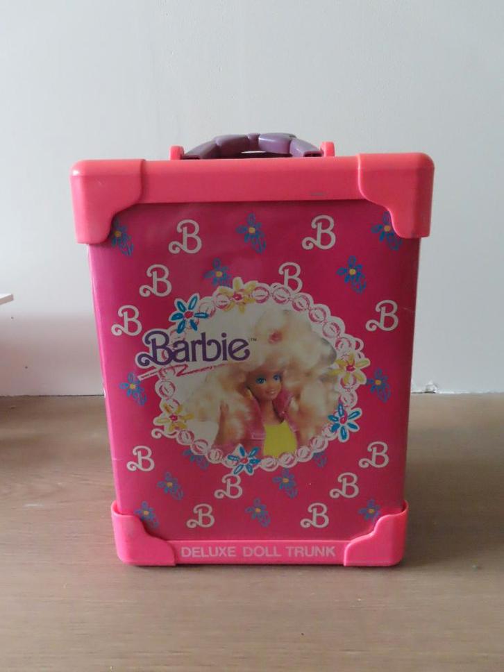 Barbie koffer voor kleding en Barbies, Kinderen en Baby's, Speelgoed | Poppen, Gebruikt, Barbie, Ophalen of Verzenden