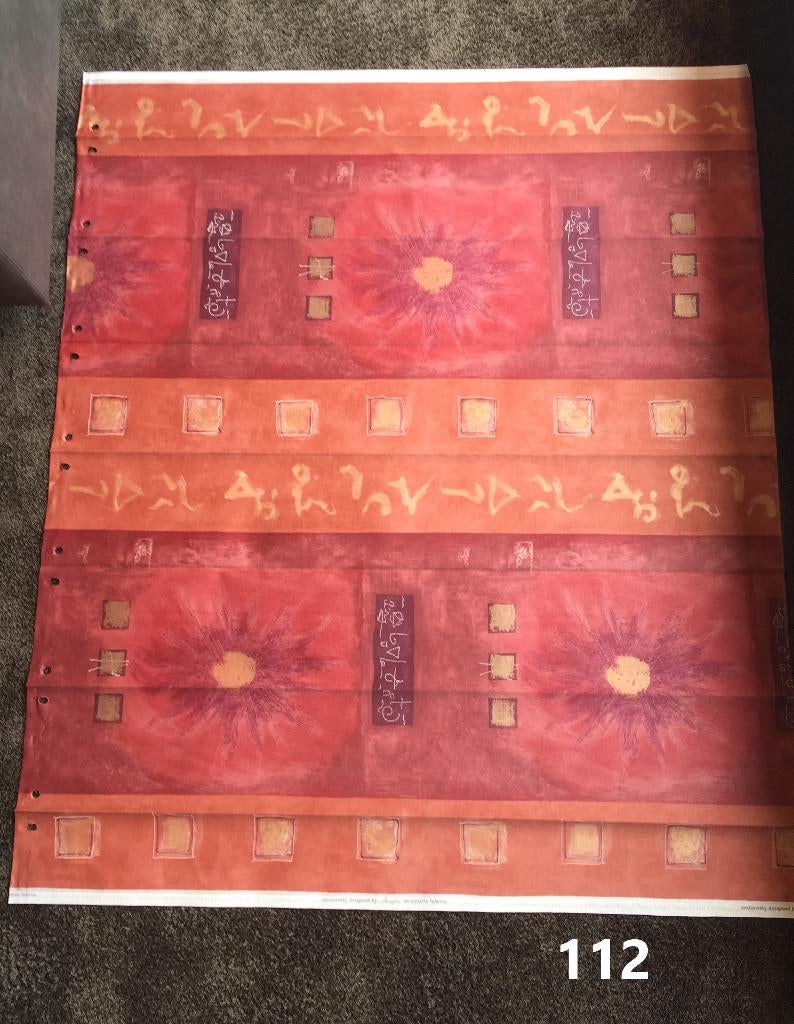 Lap stof 110 x 140 cm HH Serenity - rood terra gordijnstof, Ophalen of Verzenden, Zo goed als nieuw, 30 tot 120 cm, Katoen