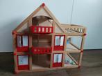 Mooi houten poppenhuis nieuw (met paar gebruikte meubels), Ophalen, Gebruikt, Poppenhuis