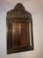 Antieke Spiegel met Koperen Frame, Antiek en Kunst, Ophalen of Verzenden, Rechthoekig, 50 tot 100 cm, 100 tot 150 cm