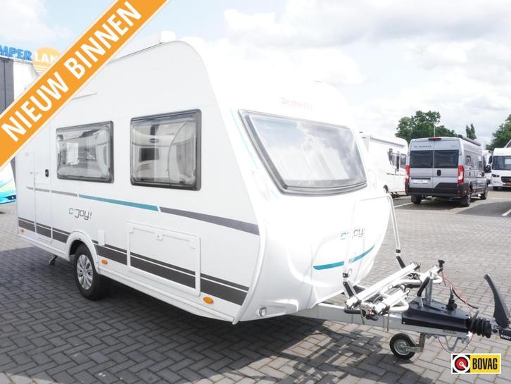 Dethleffs C'Joy 420 QSH Dakluifel/Voortent/Fietsd, Caravans en Kamperen, Caravans, Bedrijf, tot en met 3, 750 - 1000 kg, Treinzit