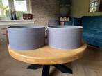 2 mooie taupe/grijs lampenkappen, Overige kleuren, 25 tot 50 cm, Taupe/grijs, Rond