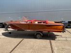 Mooie klassieke speed / Tour boot hout Compleet en vaarklaar, Watersport en Boten, Ophalen of Verzenden, Zo goed als nieuw, Minder dan 70 pk