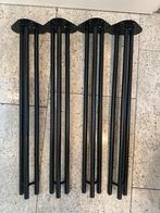 4 x tafelpoot zwart metaal, 72 cm hoog, Huis en Inrichting, Tafelonderdelen, Tafelpoot, Minder dan 50 cm, 50 tot 100 cm, Ophalen of Verzenden