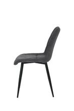 Antraciet bouclé/sheep stoffen eetkamerstoel, model Pepijn, Ophalen, Nieuw, Metaal, Vijf, Zes of meer stoelen