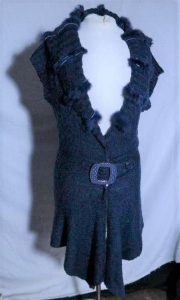 Heel leuk lang donkerblauw dames vest Mt S/M Merk Anjida beschikbaar voor biedingen
