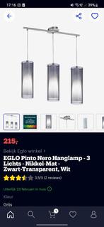 Plafondlamp: Eglo Pinto Nero ZGAN, Huis en Inrichting, Lampen | Hanglampen, Glas, Zo goed als nieuw, Ophalen