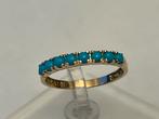 Gouden ring Turkoois, Sieraden, Tassen en Uiterlijk, Ringen, Zo goed als nieuw, 17 tot 18, Met edelsteen, Dame