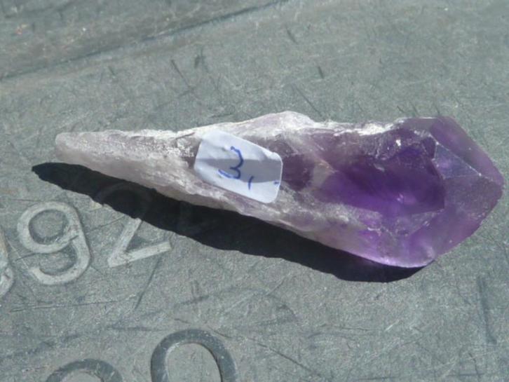 Amethist punt (01), Verzamelen, Mineralen en Fossielen, Mineraal, Ophalen of Verzenden