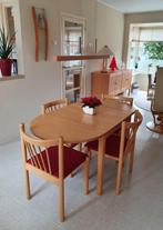 Eettafel uitschuifbaar, Ophalen, Gebruikt, 50 tot 100 cm, 150 tot 200 cm