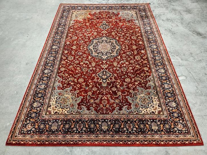 Vintage Perzisch wol vloerkleed medallion 200x295cm, Huis en Inrichting, Stoffering | Tapijten en Kleden, Gebruikt, 150 tot 200 cm