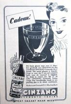 3 vintage advertenties reclames Cinzano vermouth 1939-62, Verzenden, Gebruikt, Reclamebord