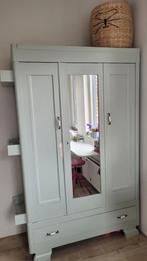 Antieke linnenkast met spiegel, Huis en Inrichting, Kasten | Kledingkasten, Ophalen, Gebruikt, 100 tot 150 cm, 150 tot 200 cm
