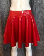 Rood latex skater rokje, Maat 38/40 (M), Verzenden, Zo goed als nieuw, Boven de knie