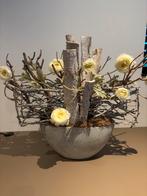 Decoratieve kunst bloemstuk met houten accenten, Ophalen, Zo goed als nieuw, Binnen