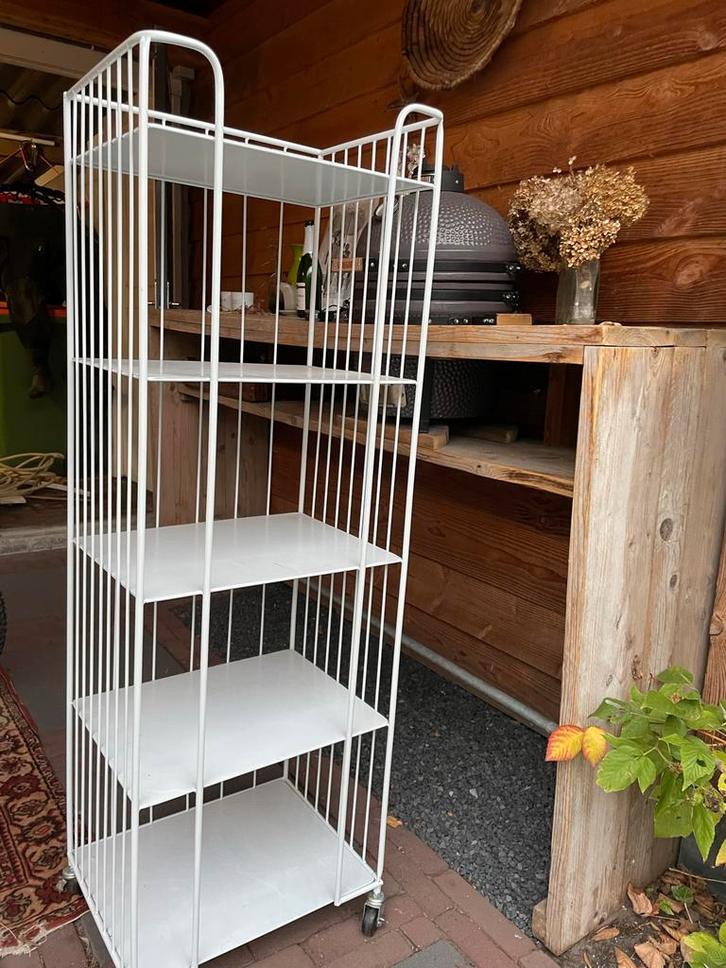 Witte Bakkerskast - 1.40m hoog, Huis en Inrichting, Kasten | Stellingkasten, Gebruikt, Ophalen of Verzenden