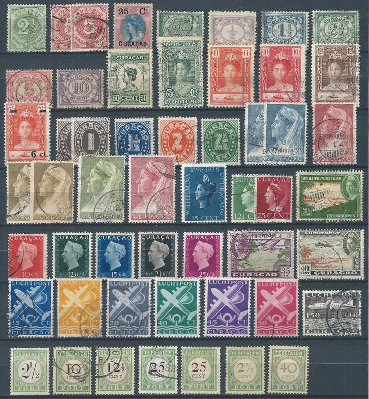A216 – Curaçao – kavel zegels met gebrek, Postzegels en Munten, Postzegels | Nederlandse Antillen en Aruba, Gestempeld, Verzenden