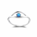 Opal Evil Eye Ring - Zilver, Nieuw, Ophalen of Verzenden, Met edelsteen, Dame