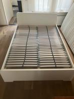 Wit Ikea MALM tweepersoonsbed inclusief lattenbodem, Huis en Inrichting, Slaapkamer | Bedden, Ophalen, Wit, Tweepersoons, Scandinavisch