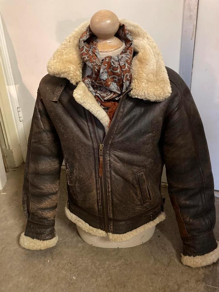 Lammy bomberjack M, Kleding | Heren, Jassen | Winter, Gedragen, Maat 48/50 (M), Bruin, Verzenden