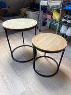 Set van 2 ronde bijzettafeltjes, Minder dan 45 cm, Minder dan 55 cm, Rond, Ophalen of Verzenden