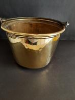Emmer of kleine blokkenbak van messing, Antiek en Kunst, Ophalen of Verzenden, Koper