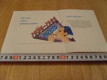 sticker Dit is de Lijnco jebileum sticker 1936 - 1986 50 j beschikbaar voor biedingen
