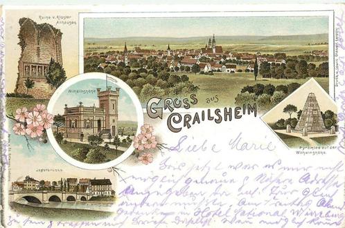 (379-164-003) Crailsheim Litho, Verzamelen, Ansichtkaarten | Buitenland, Duitsland, Voor 1920, Verzenden