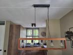 Hanglamp eettafel industrieel teakhout, Huis en Inrichting, Lampen | Hanglampen, Ophalen, Zo goed als nieuw